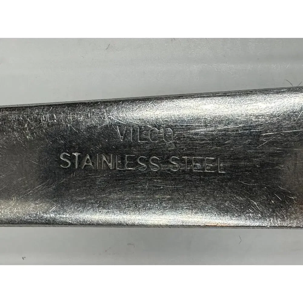 Vintage MCM Vilco Stainless Steel Fork Spoon Set Wide Handle M Above U Logo‎